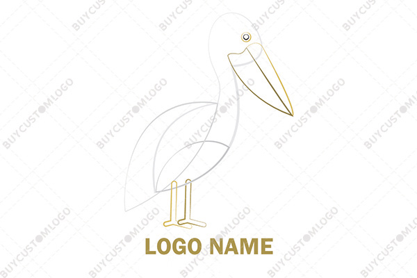 Minimalistic pelican logo