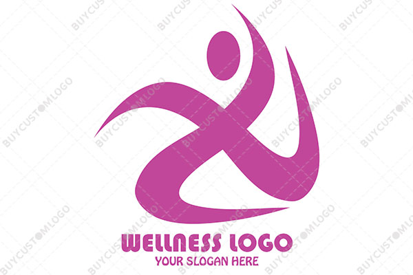 letter x abstract person logo