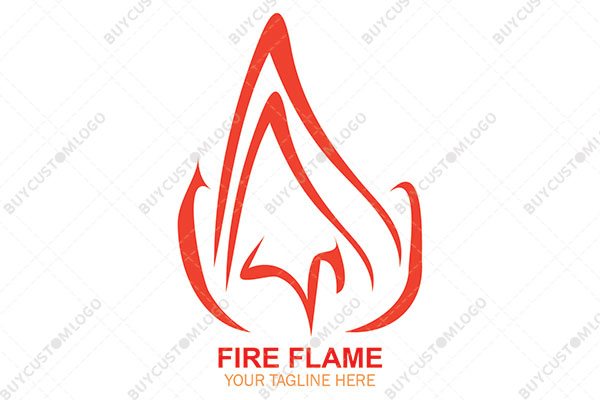 flame on an abstract stove logo