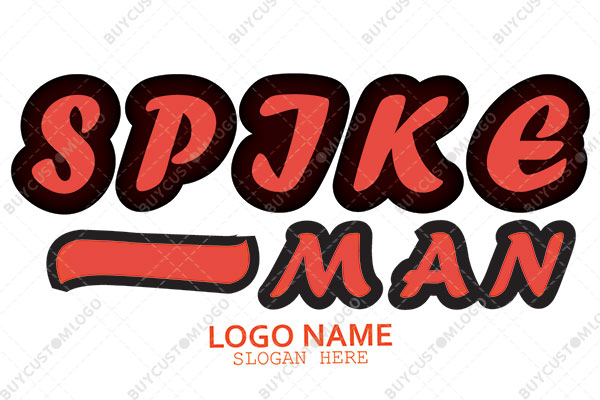 SPIKE MAN typographic logo