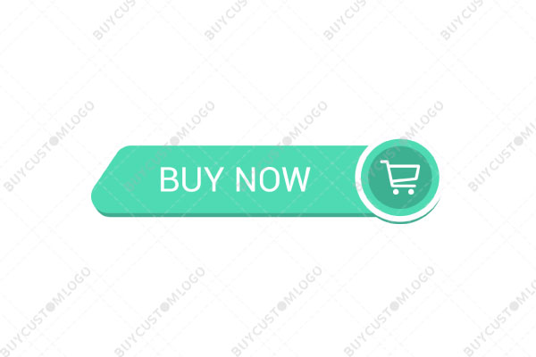 turquoise and white shopping cart BUY NOW button
