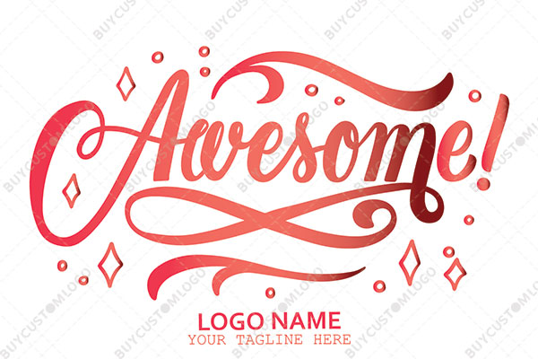 awesome beautiful calligraphic logo
