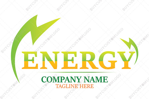 ENERGY typography with bolts logo