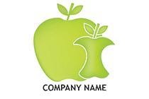 full and eaten green apples logo