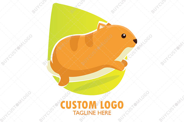 hamster in liquid drop logo