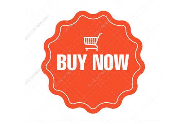badge style shopping cart BUY NOW button