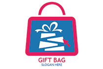 gift box screen shopping bag logo
