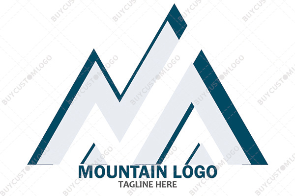 minimalistic mountains logo