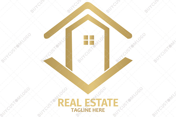 minimalistic modified hut luxurious logo