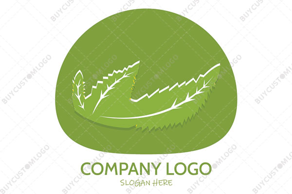 leaves in a seal organic logo