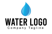 minimal water drop logo