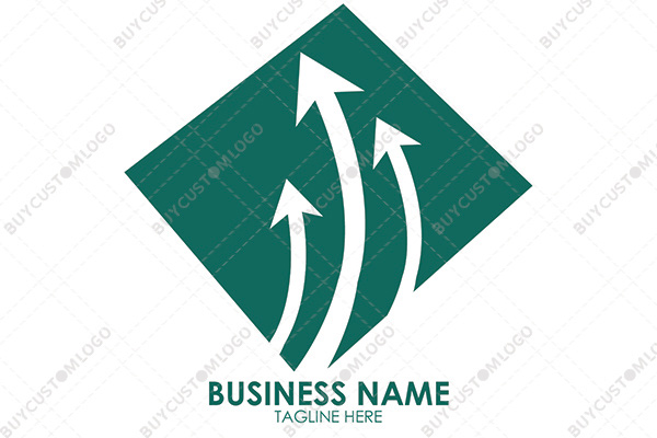 shooting arrows in a rhombus logo