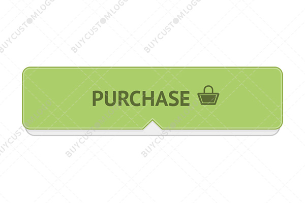 green and white shopping basket PURCHASE button