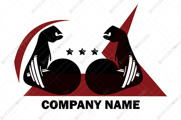 massive arms and barbell logo