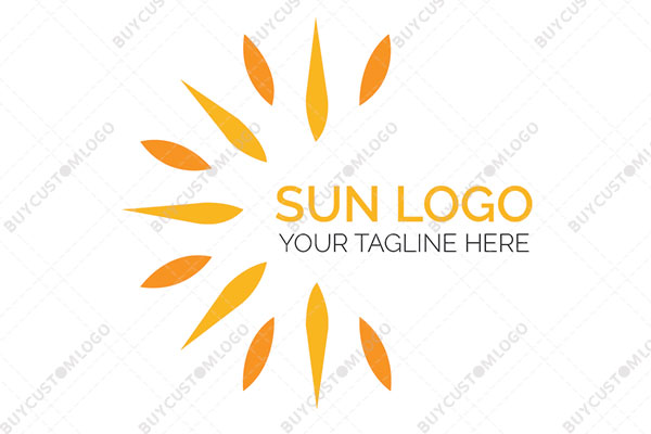 fiery sun rays logo