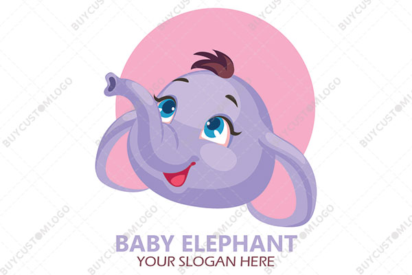 cute baby elephant logo