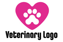 paw in a heart logo
