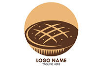 striped chocolate cookie logo
