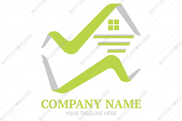 modified house grey and green logo