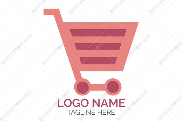 the pink shopping cart logo