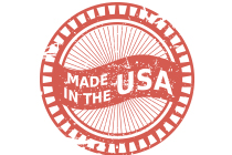 pink MADE IN THE USA wheel seal logo