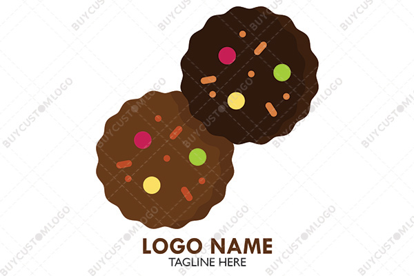 chocolate cookie with sprinkles logo
