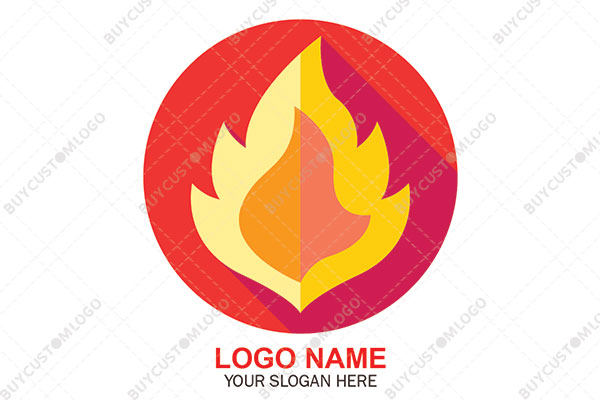 flame abstract pinnatipartite leaf logo