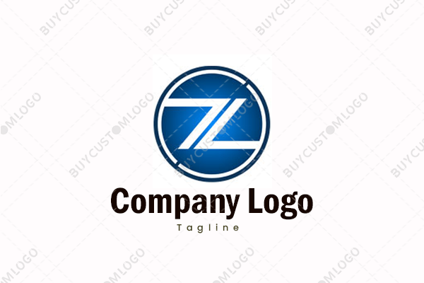 z letter blue seal logo