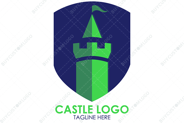 castle flag shield logo