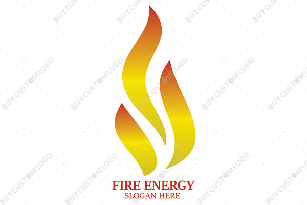 golden fire flame gradient logo