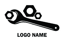black nuts and spanner logo