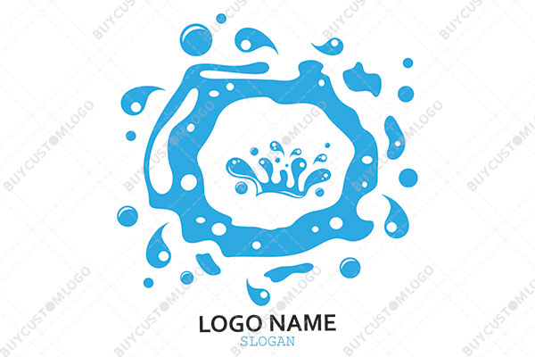crown in a water body logo