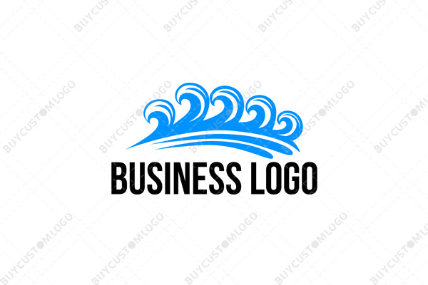 abstract feather wave logo