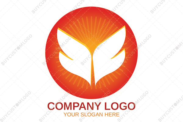 butterfly wings fish tail logo