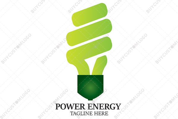 green spiral CFL bulb logo