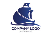 pirate hat style sailing ship logo