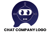 flying bot in a messaging icon logo