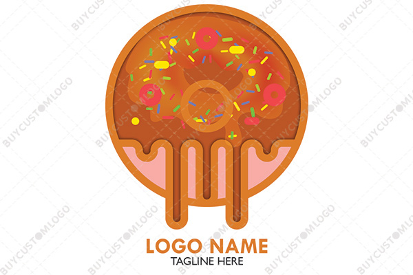 creamy donuts with sprinkles logo