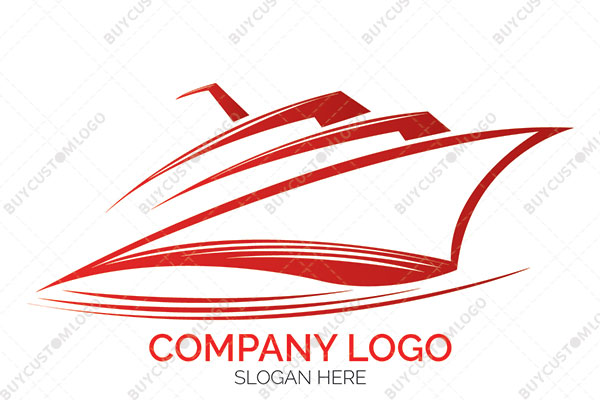 abstract yacht burgundy logo