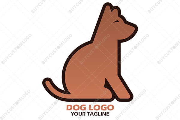 happy aussiepom dog logo