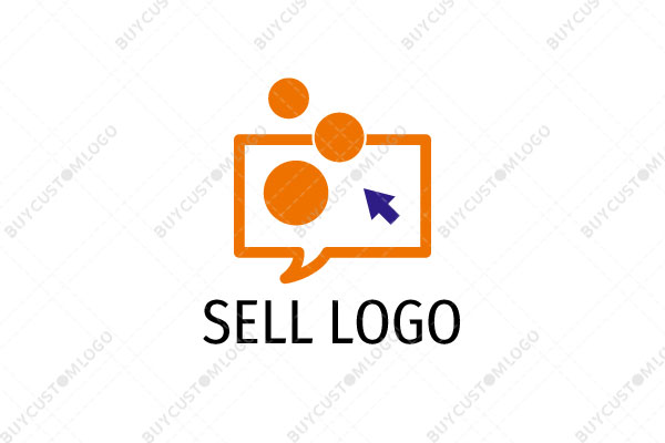 messaging icon with bubbles SELL LOGO