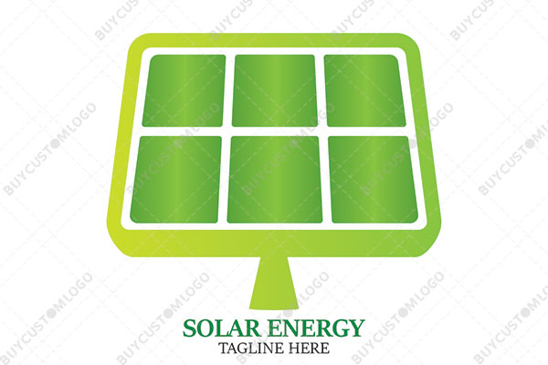 computer screen solar panel logo