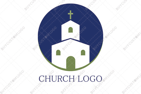 church building minimalistic logo