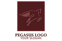 cavemen style pegasus painting logo