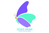 bright flower butterfly logo