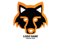 black and orange aggressive fox logo