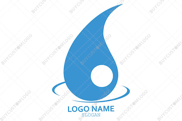 iris water drop with bottom ring logo