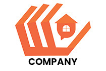 house and hand excavator logo