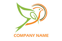 Nature inspired sparrow logo