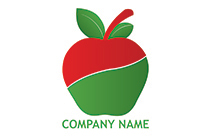 bifurcated red and green apple logo